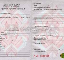 Аттестат о Полном Среднем Образовании Беларуси 2021г в Иркутске